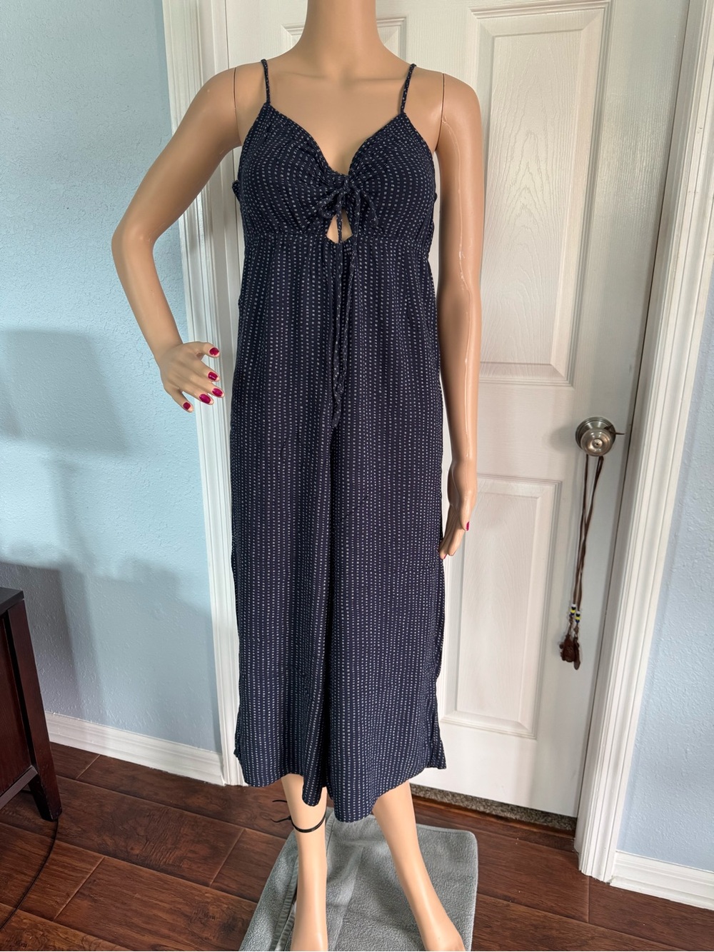 O'Neill Navy Textured Tie-Front Dress